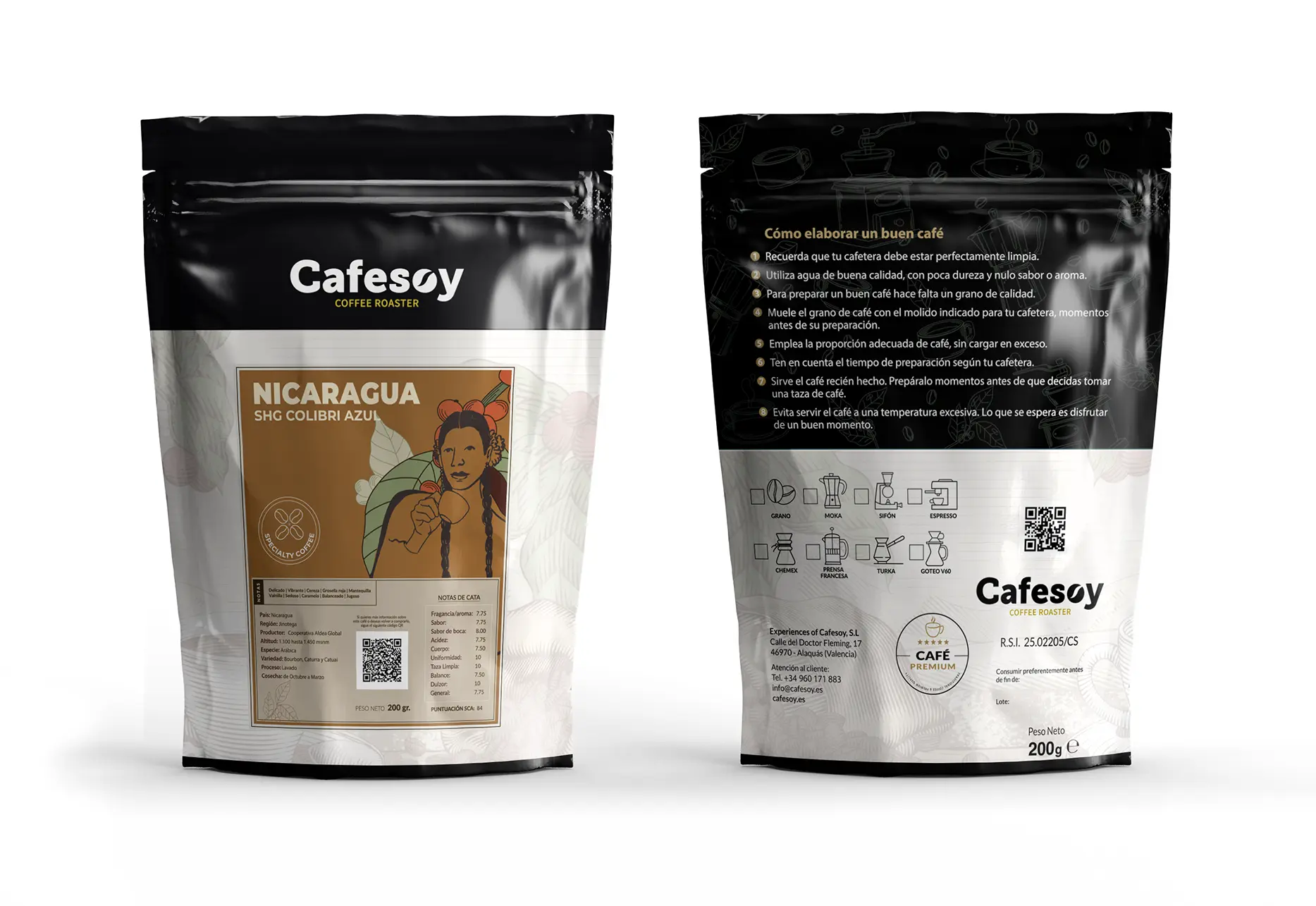 ESTUDIO DISEÑO GRAFICO PROFESIONAL VALENCIA DESARROLLO CREACION PACKAGIN ENVASES CAFESOY