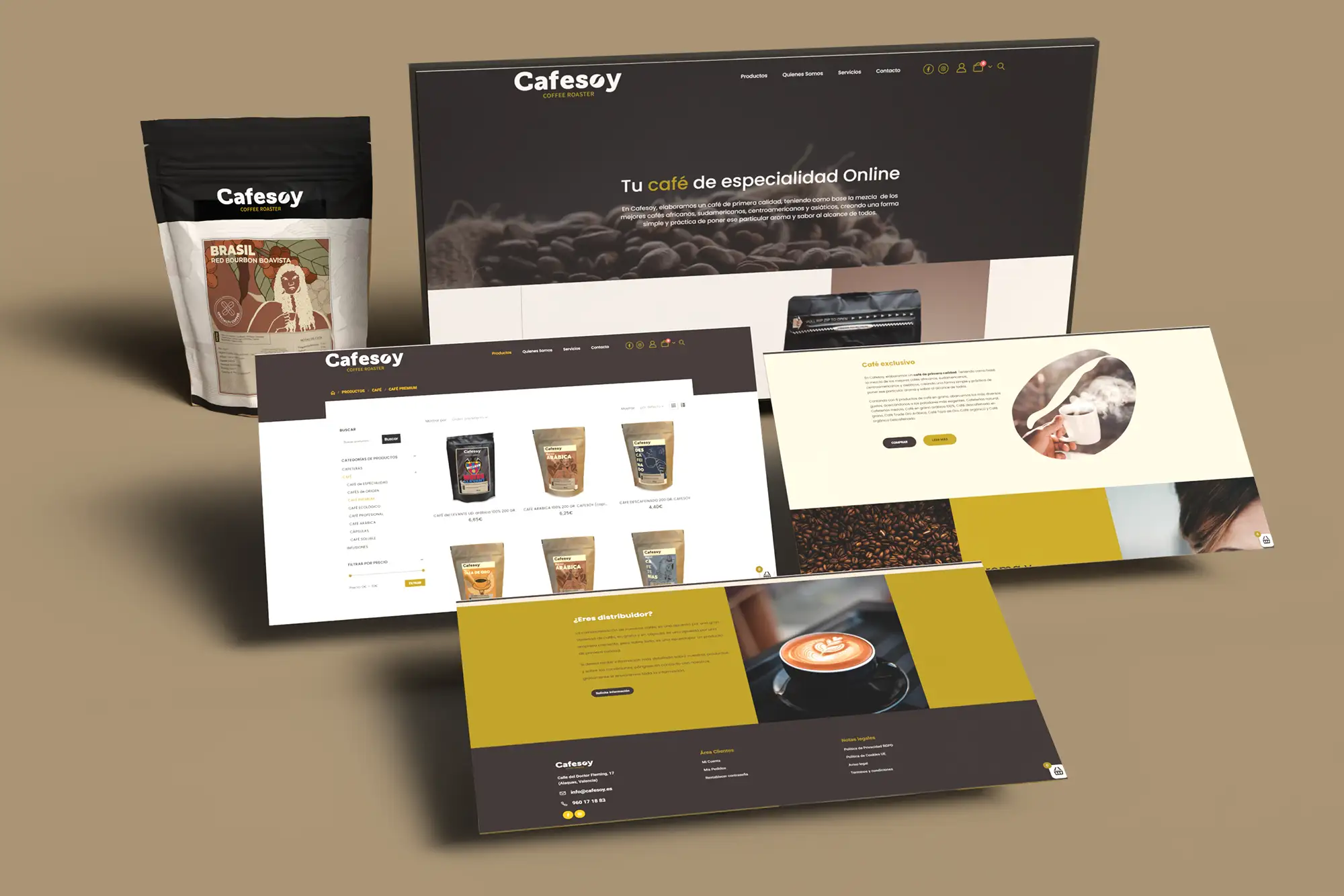 ESPECIALISTAS DISEÑO TIENDA ONLINE VALENCIA VENTA ONLINE DE CAFE ESPECIALIDAD, CAFESOY