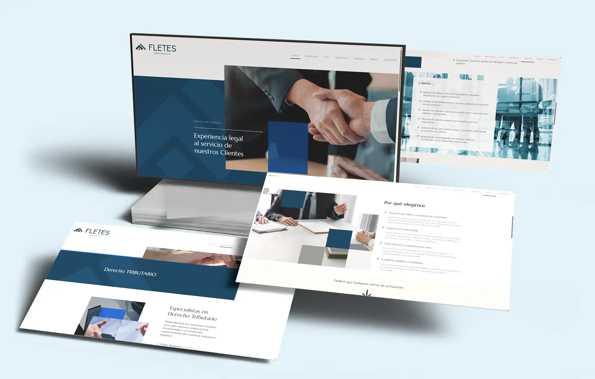 diseño web profesional de despacho bufete FLETES ABOGADOS de valencia