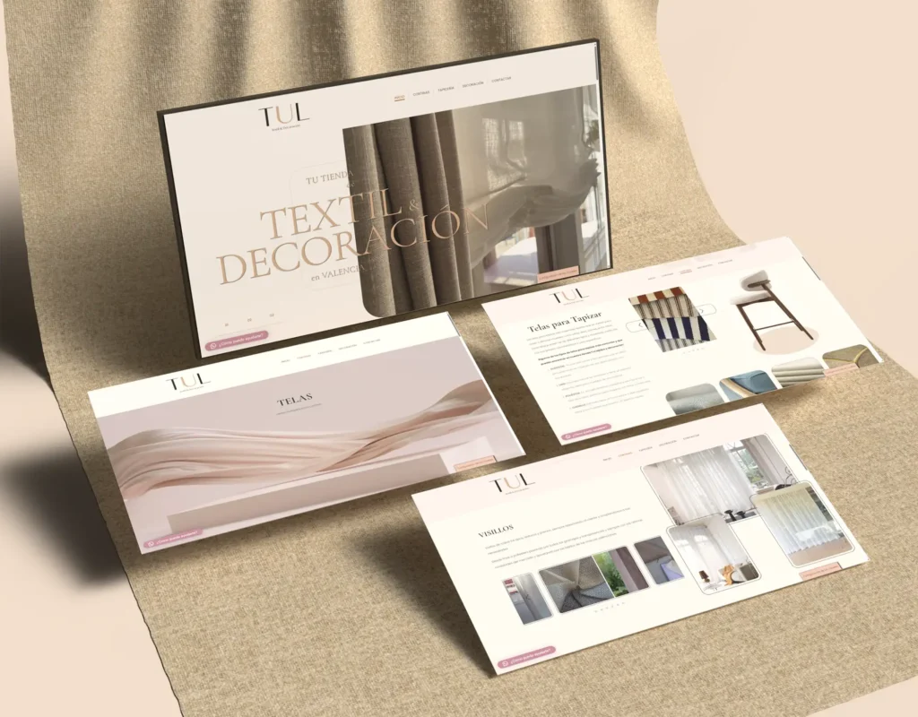 rediseño web profesional tienda telas y cortinas TUL valencia