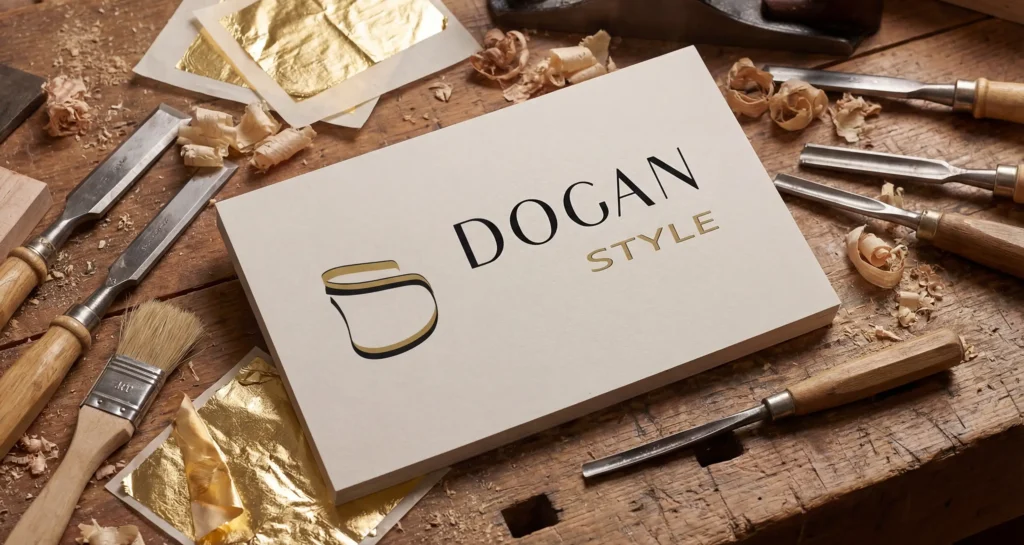 proyecto creación diseño logotipo profesional imagen corporativa para DOGAN STYLE muebles de lujo