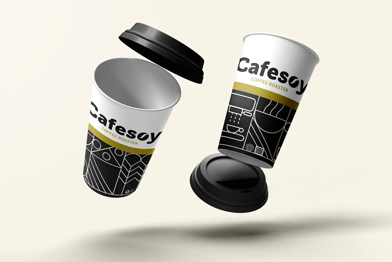 proyecto diseño gráfico de packaging para vasos de café